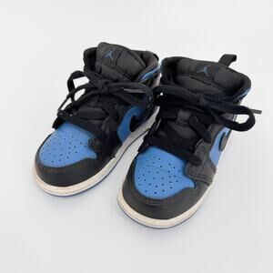 Nike Air Jordan 1 Black Royal Blue Baby Toddler 7C Sneakers Shoes DQ8425-042